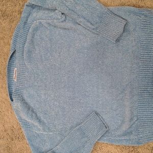 Tommy Bahama, woman's chenille, light blue sweater, size large